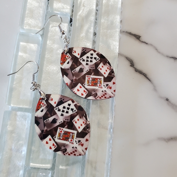 Deck of Cards Earrings - Picture 7 of 8